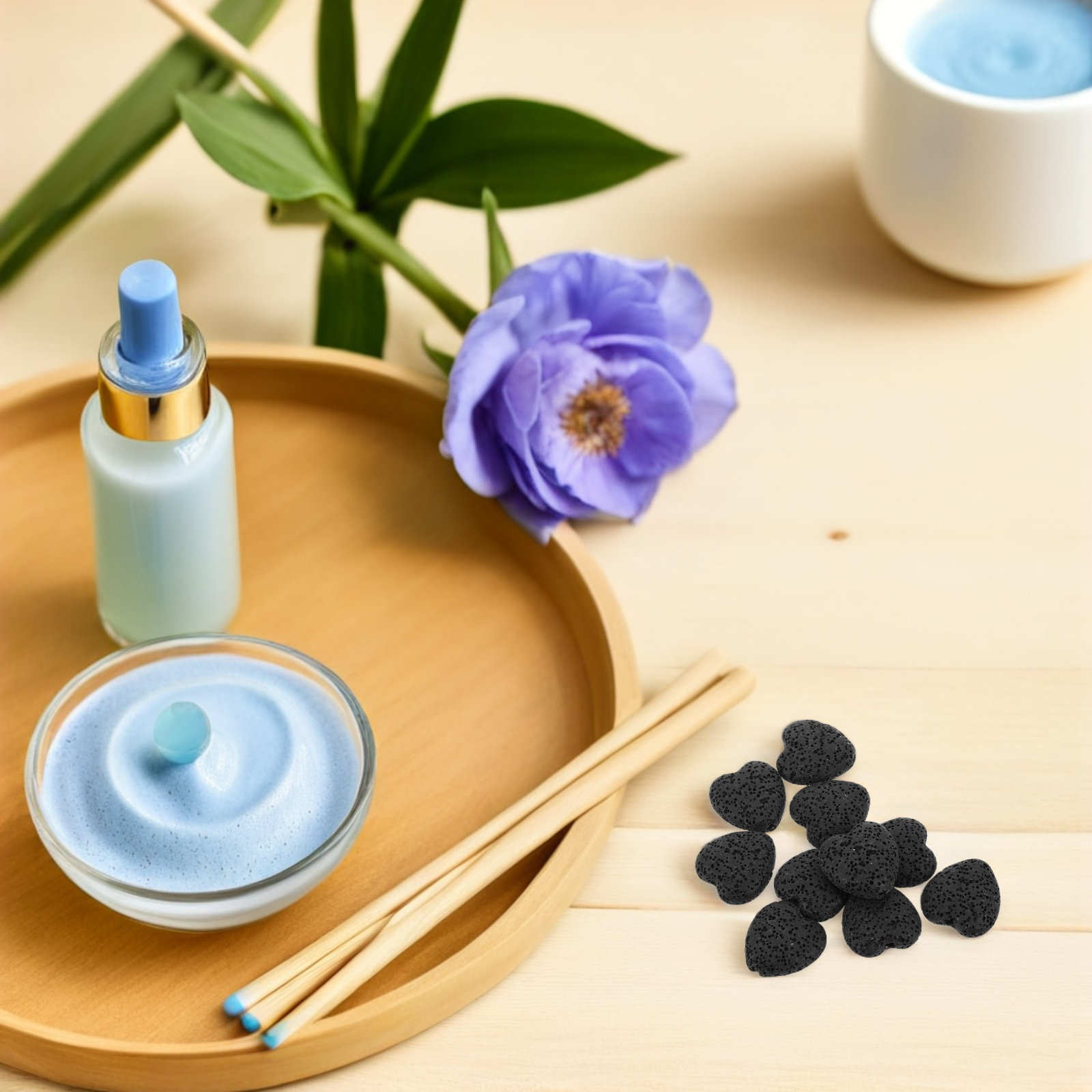Home And You Fragrance Diffuser - 20Pcs Aromatherapy Heart Rocks Lava Beads