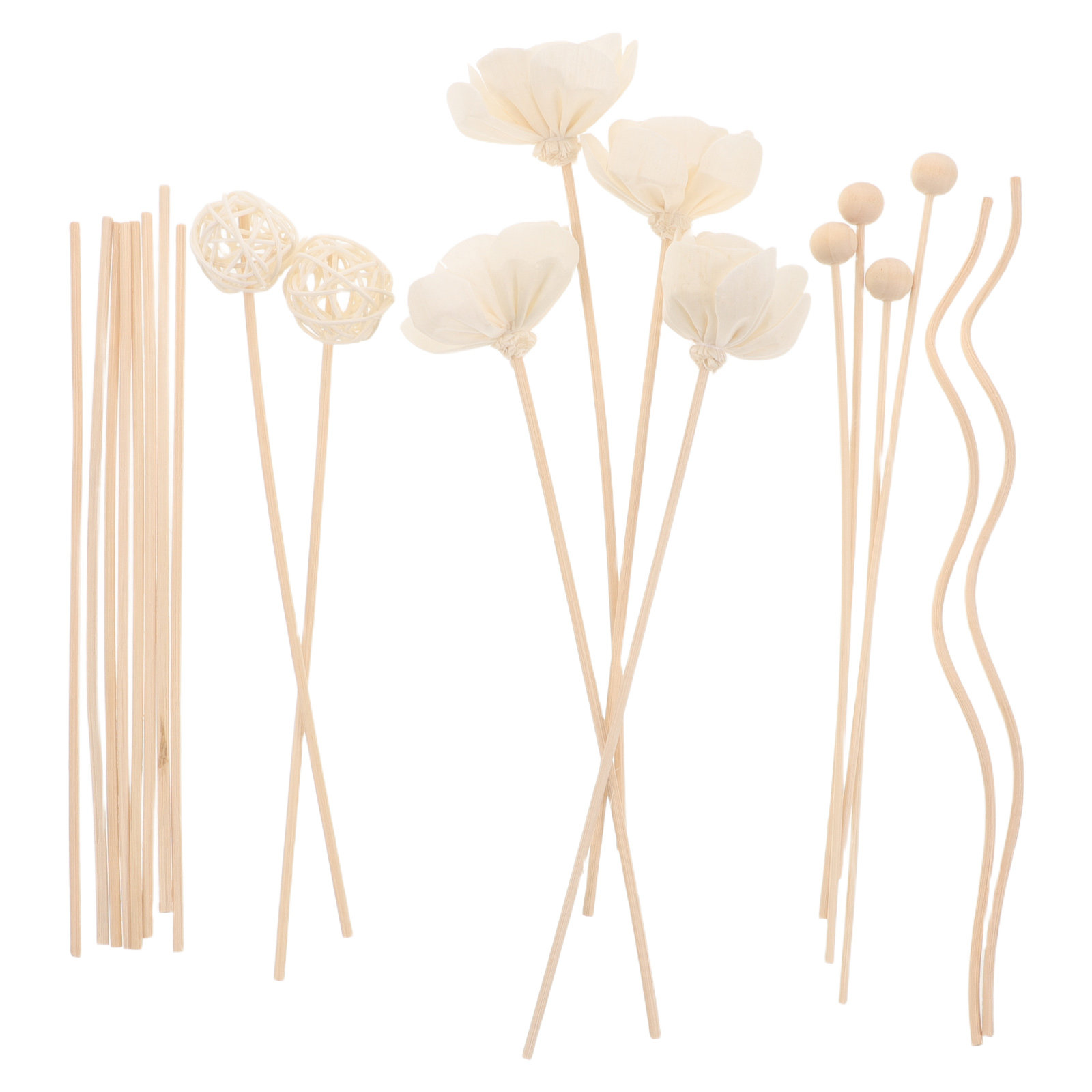 22Pcs Natural Rattan Reed Diff - Home Fragrance Jasmine Diffuser 评论和价格