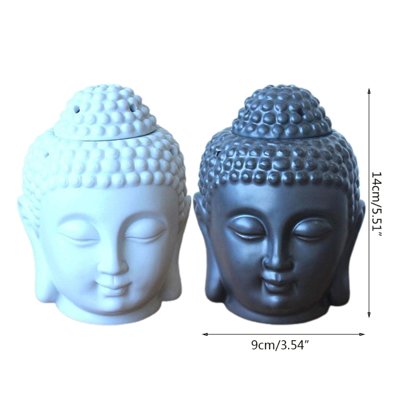 Ceramic Buddha Head Aromatic O - Ceramic Oil Burner 评论和价格