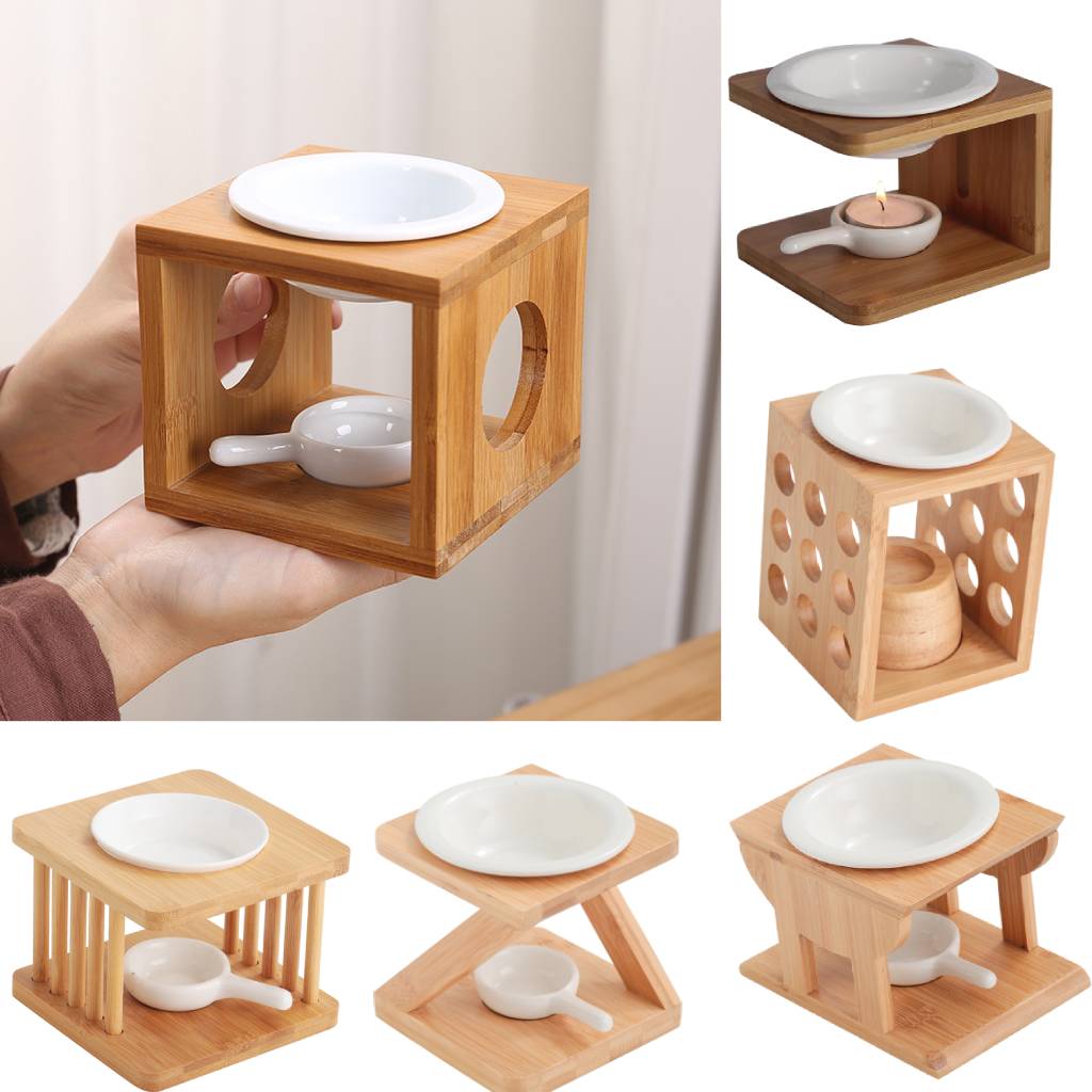 Wooden Essential Oil Burner wi - Ceramic Oil Burner 评论和价格