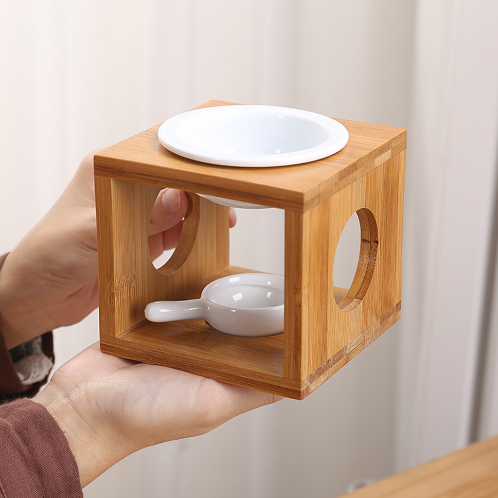 Wooden Essential Oil Burner wi - Ceramic Oil Burner 评论和价格