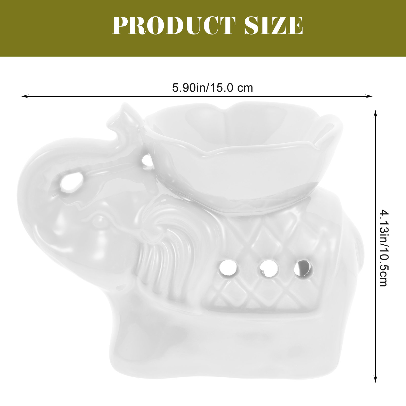 1Pcs Delicate Ceramic Elephant - Ceramic Oil Burner 评论和价格