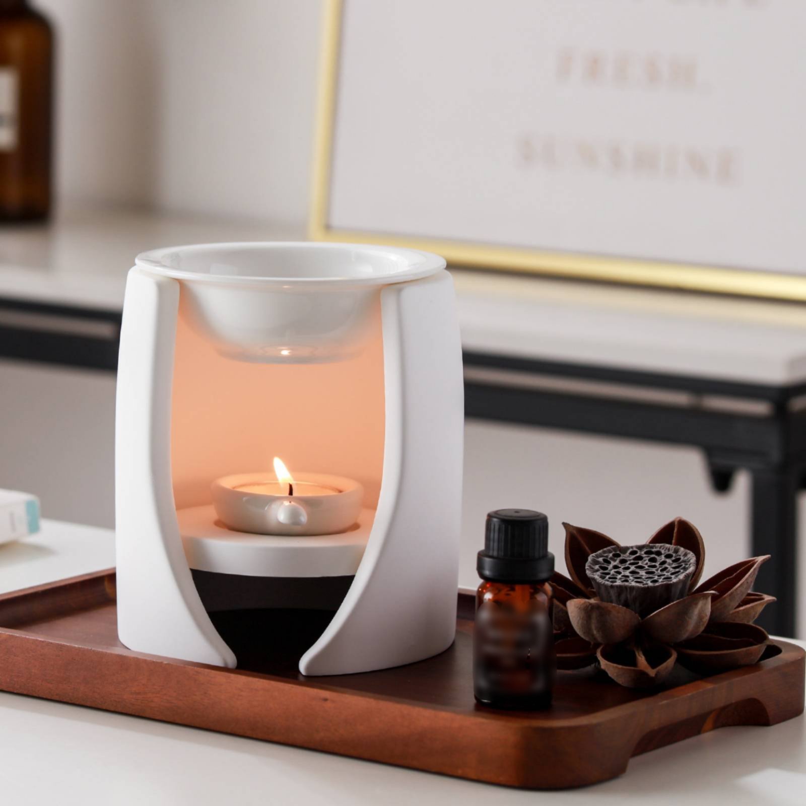 Aroma Lamp Easy to Use Ceramic - Ceramic Oil Burner 评论和价格
